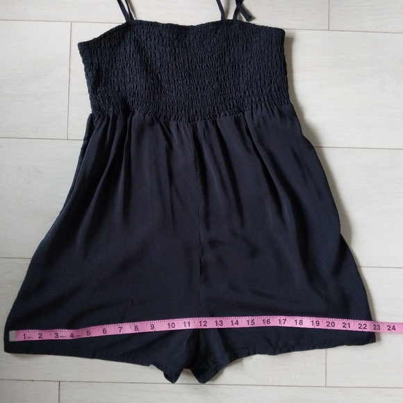 NWT Out from Under Smocked Top Black Romper - Picture 7 of 8